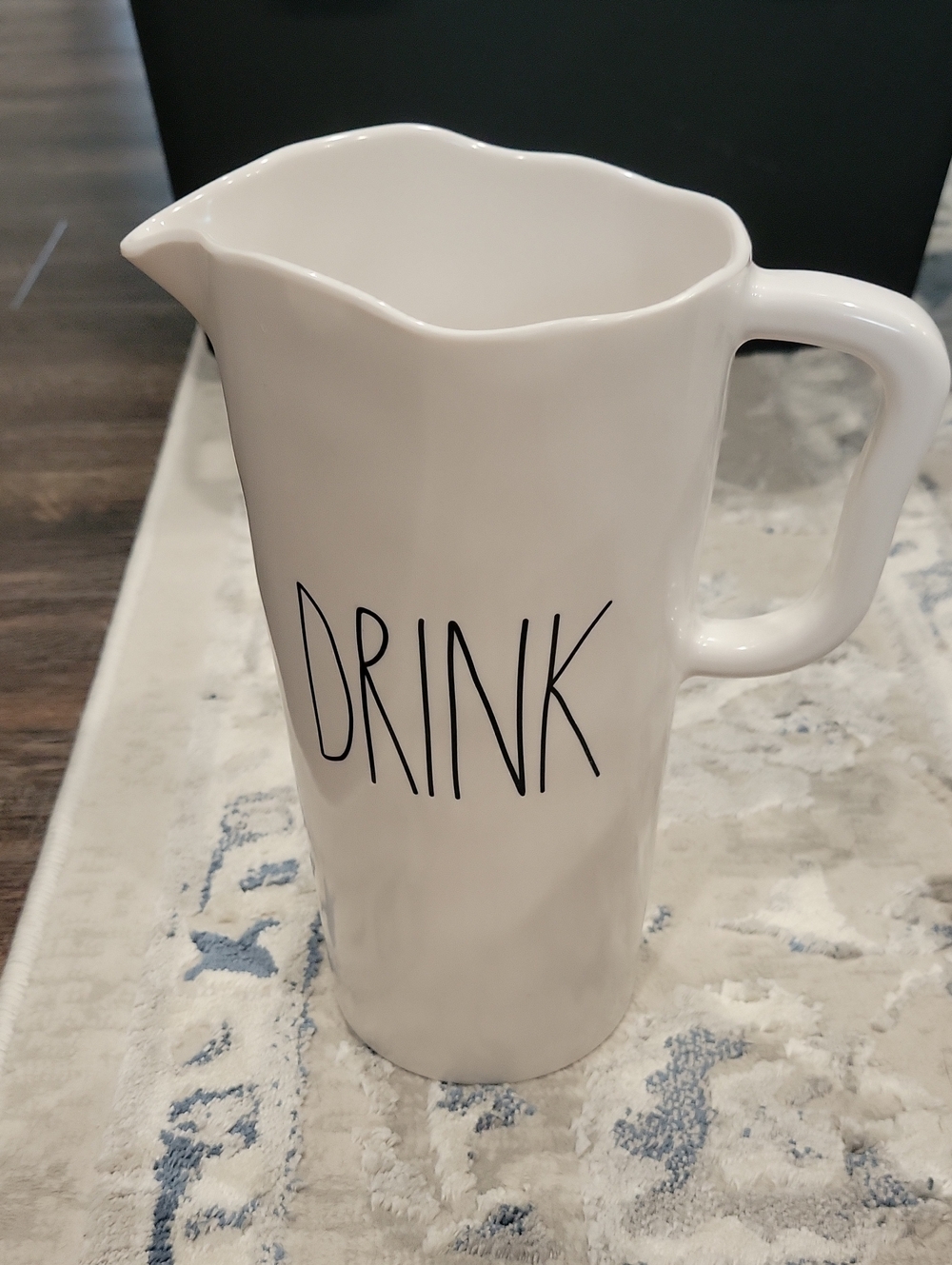 Rae Dunn White 'DRINK' Pitcher